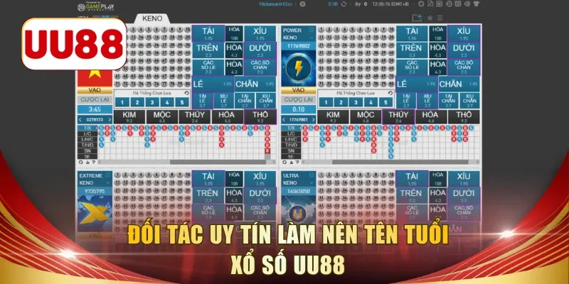 Đối tác uy tín làm nên tên tuổi xổ số UU88