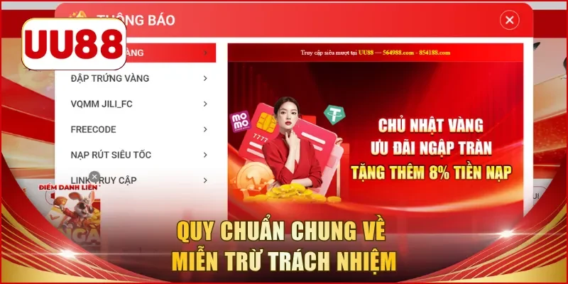 Quy chuẩn chung về miễn trừ trách nhiệm