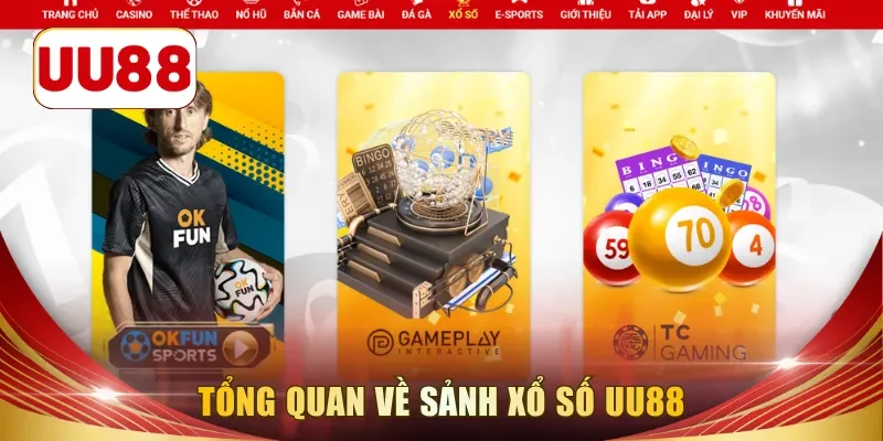 Tổng quan về sảnh xổ số UU88